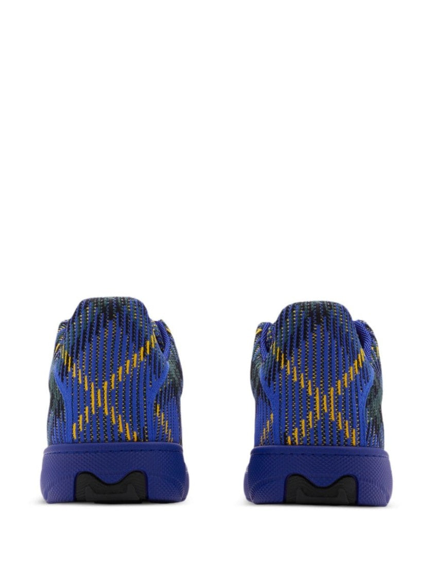 Burberry Textured Blue Nylon-Elastane Sneakers