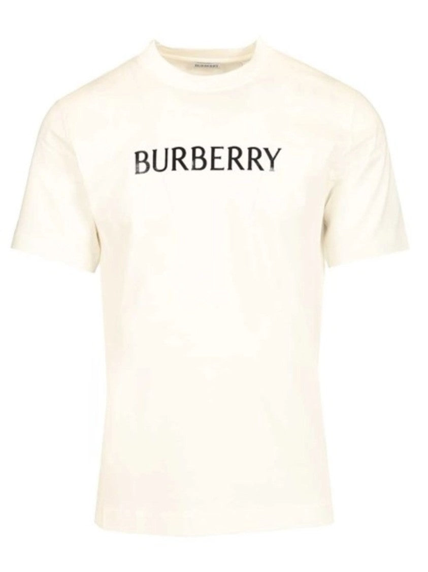 Burberry White Seth Cotton T-Shirt