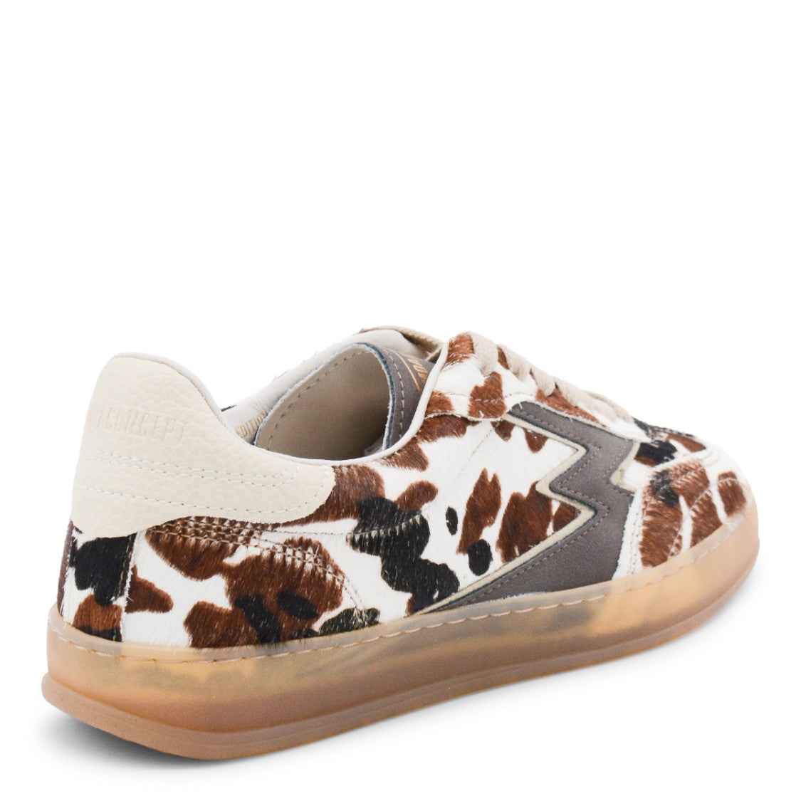 Moaconcept Multicolor Sneakers From Moaconcept Featuring Round Toe, Laces Fastening, Leather Sole And Animal Print.