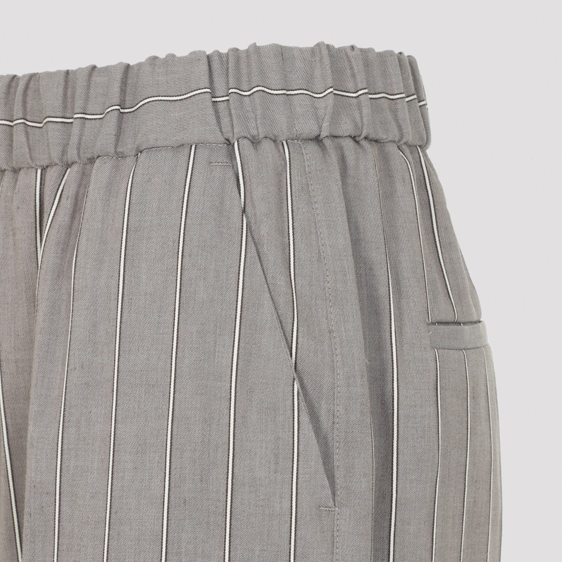 Peserico Grey Linen Pants