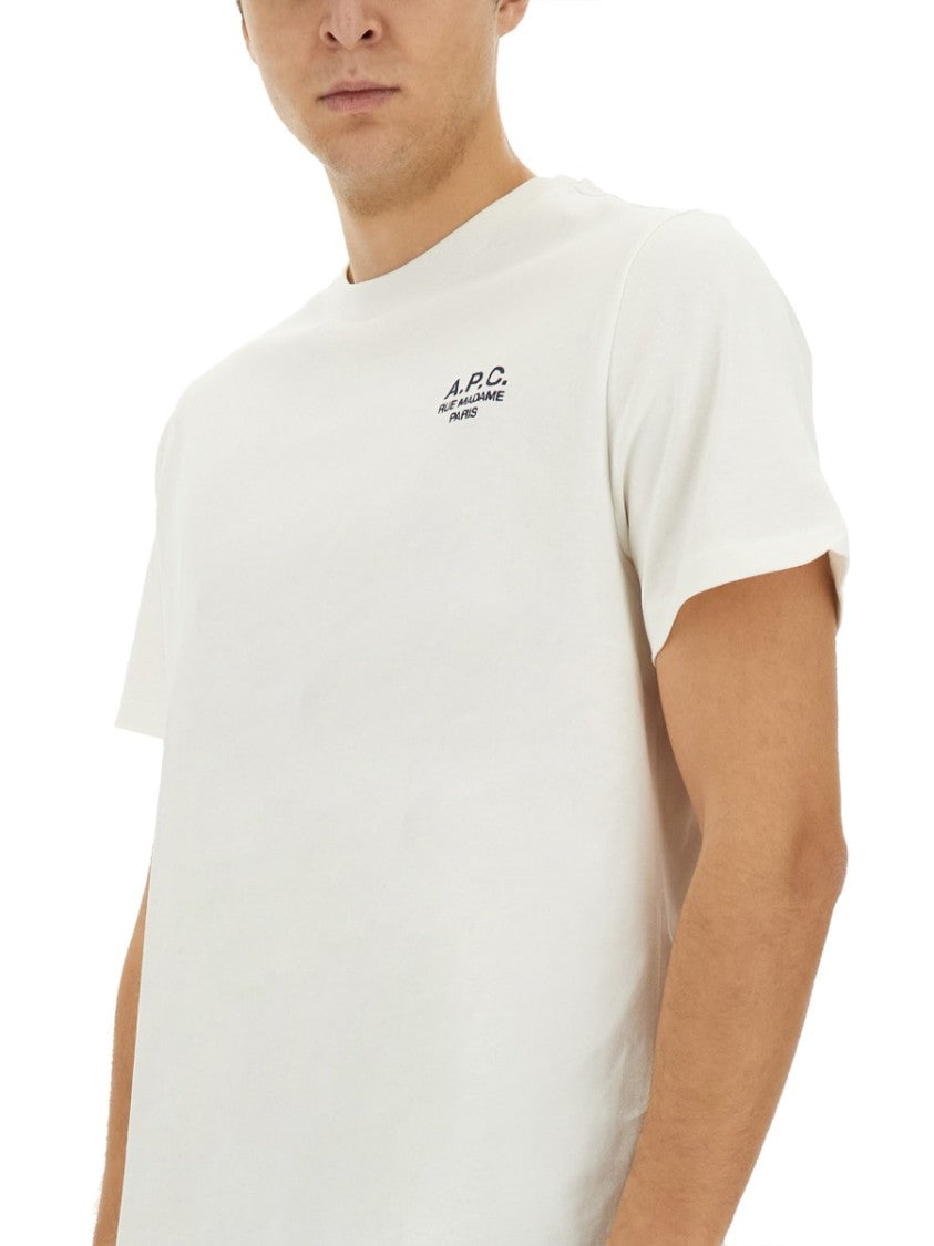 A.P.C. Minimalist White T-Shirt In 100% Organic Cotton