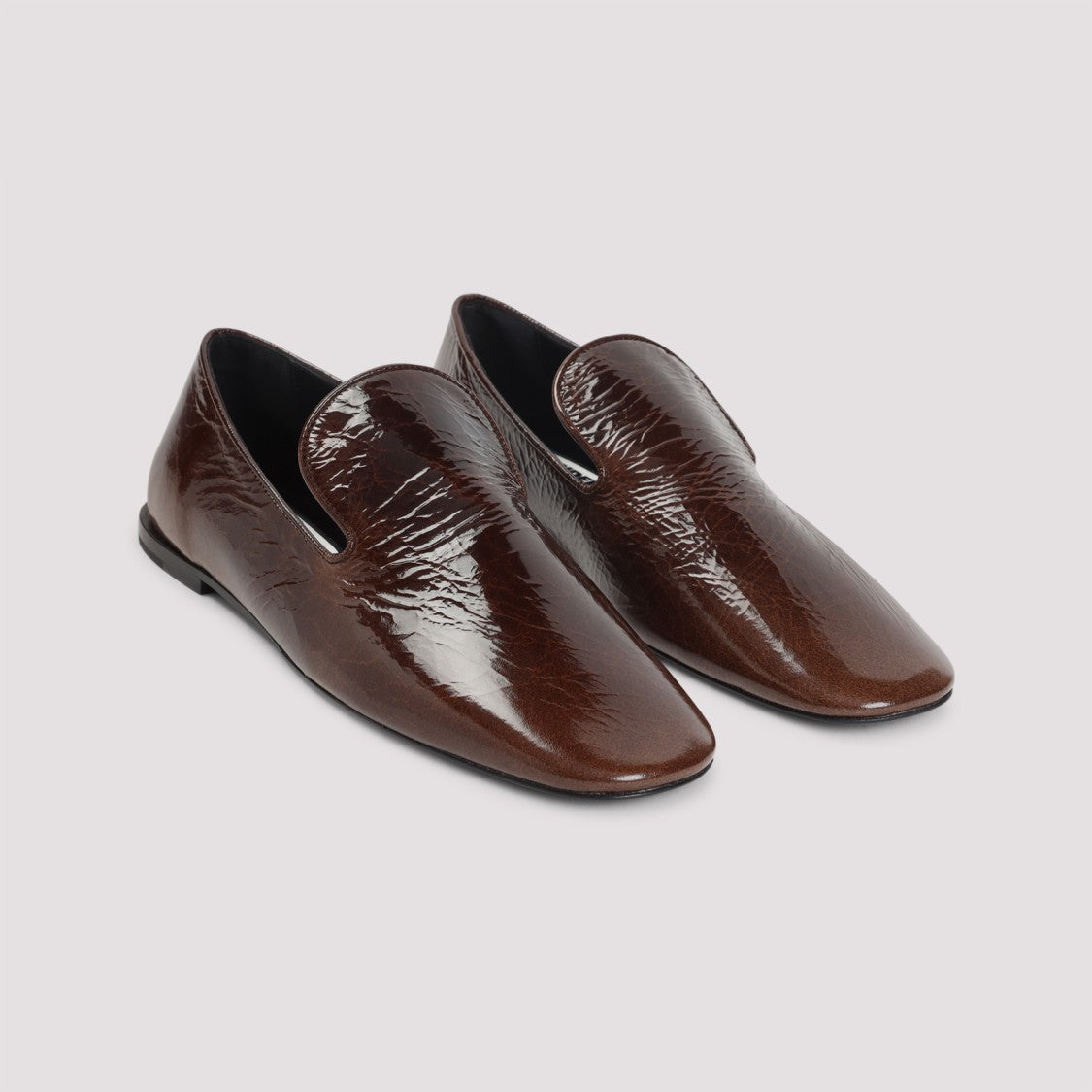 Jil Sander Dark Earth Brown Goat Leather Loafer