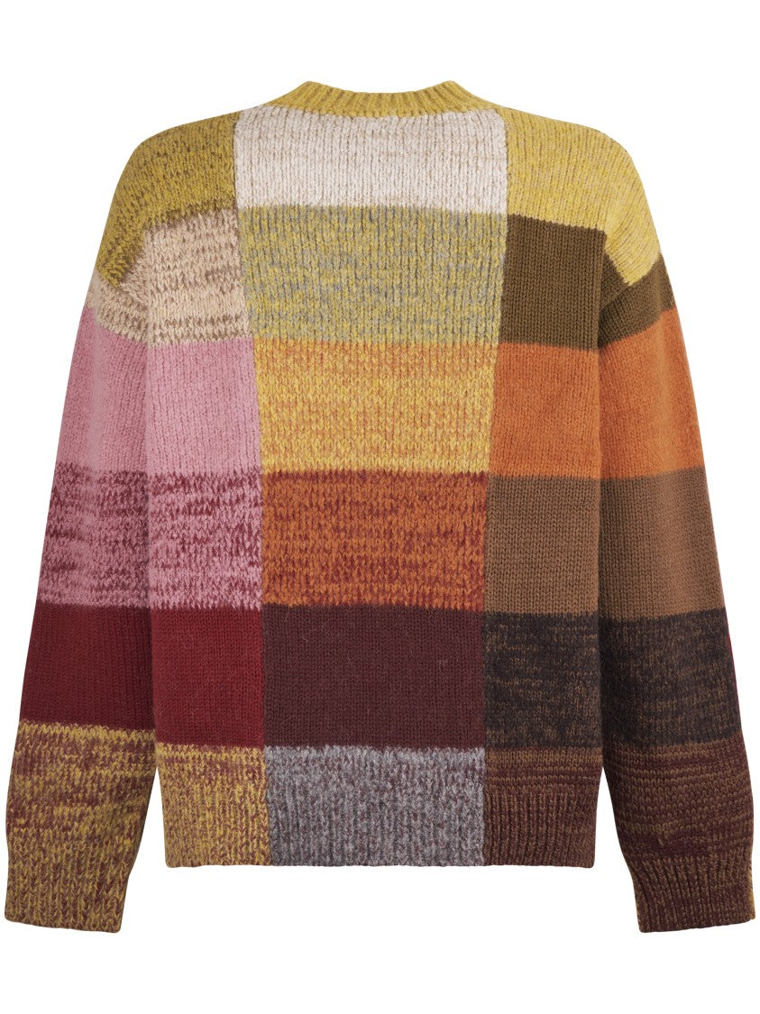 Dries Van Noten Classic Knit Sweater With Ribbed Cuffs
