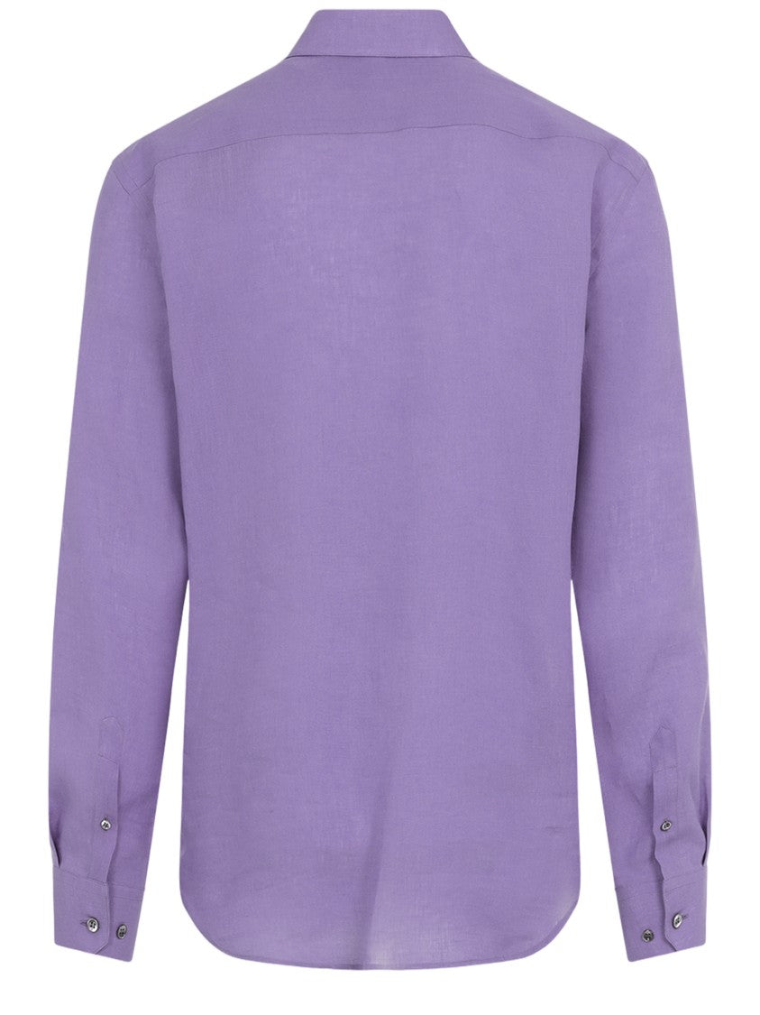 Giorgio Armani Regular Fit Long-Sleeved Linen Shirt