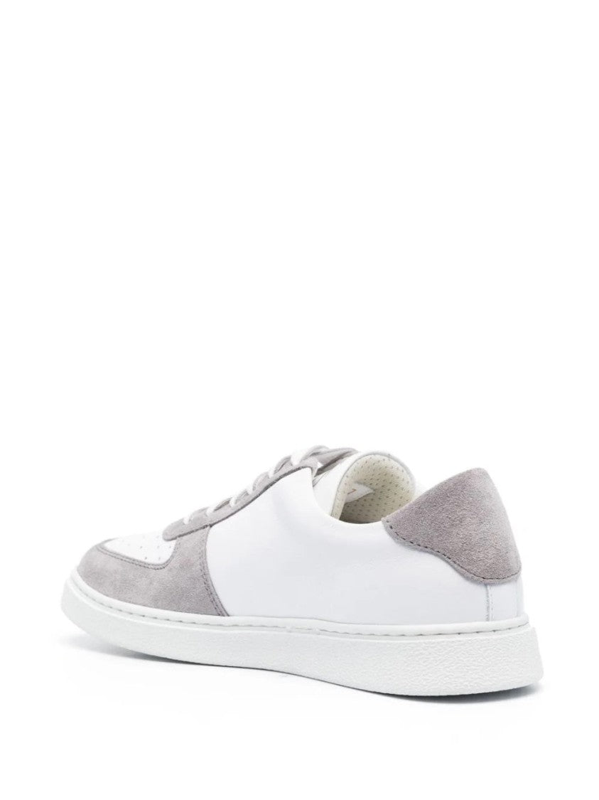 Etro Grey Leather And Suede Casual Trainers