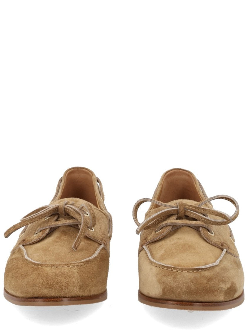 Bally Plum Leather Suede Moccasin Loafers
