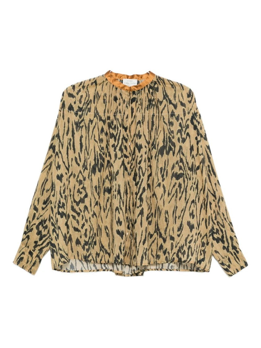 Forte Forte Loose-Fit Blouse With Abstract Animal Print