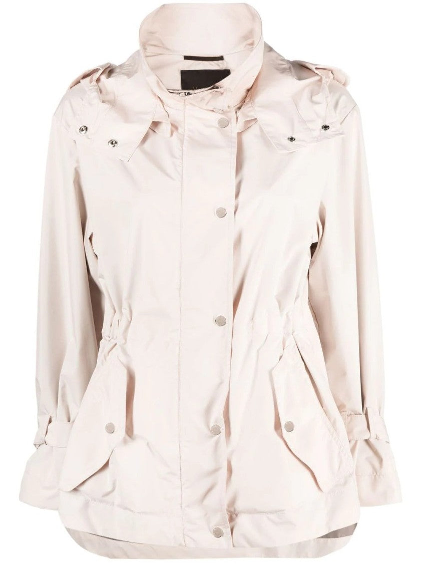 Moorer Beige Relaxed-Fit Jacket With Drawstring Waist