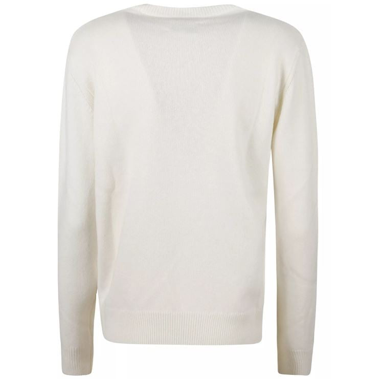 Mc2 Saint Barth Classic White Sweatshirt With Bold Graphic Details
