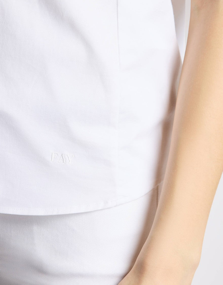 Fay Tailored Short-Sleeved Shirt With Classic Collar
