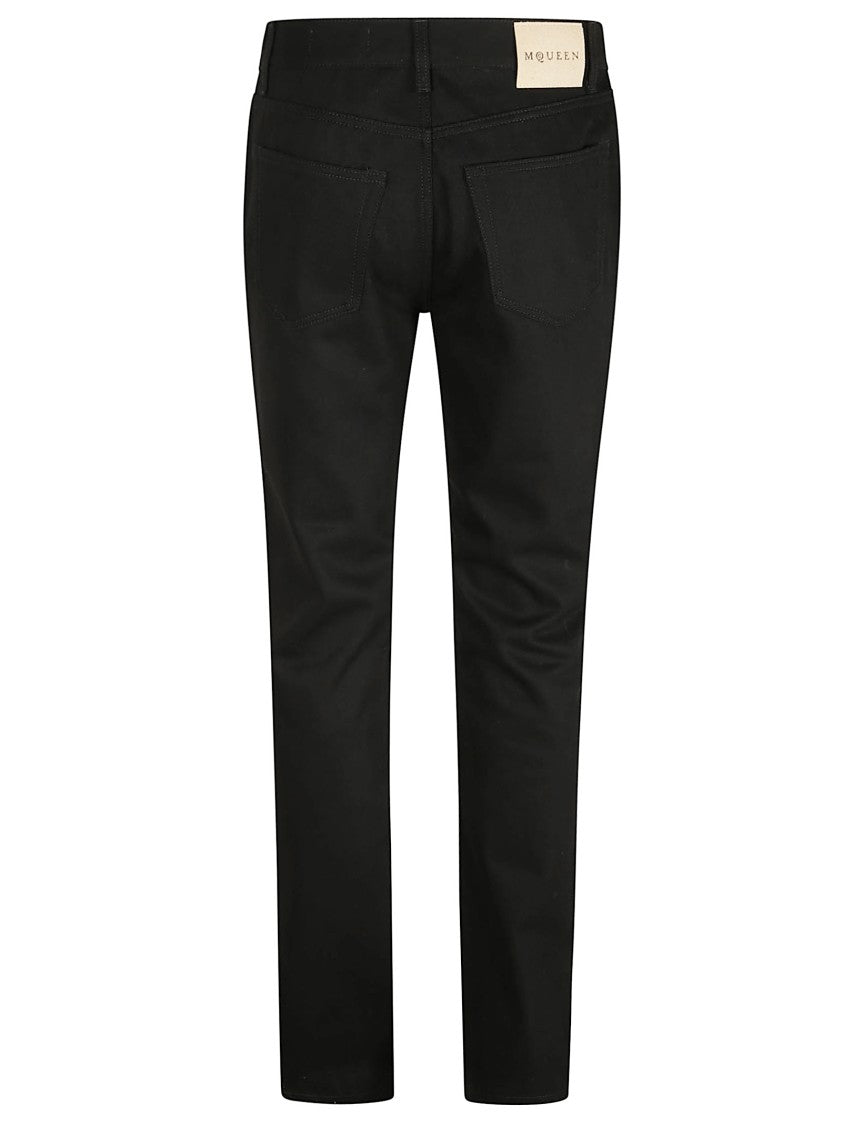 Alexander Mcqueen Classic Straight Leg Jeans With Five Pockets