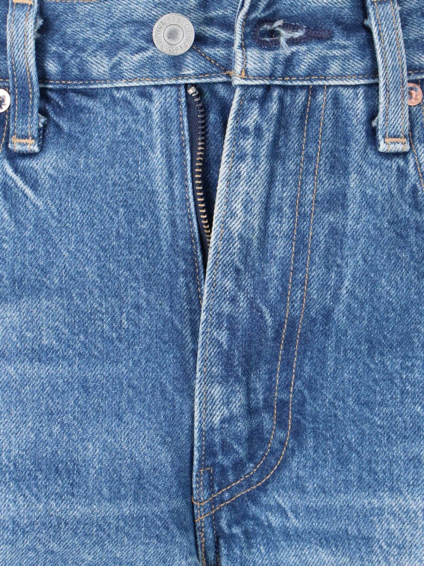 Levi's Strauss Blue Anchor Mid-Rise Straight-Leg Jeans