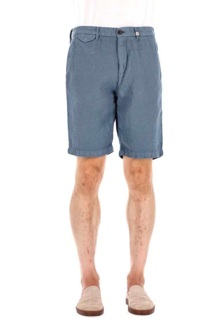 Myths Woven Cotton-Linen Bermuda