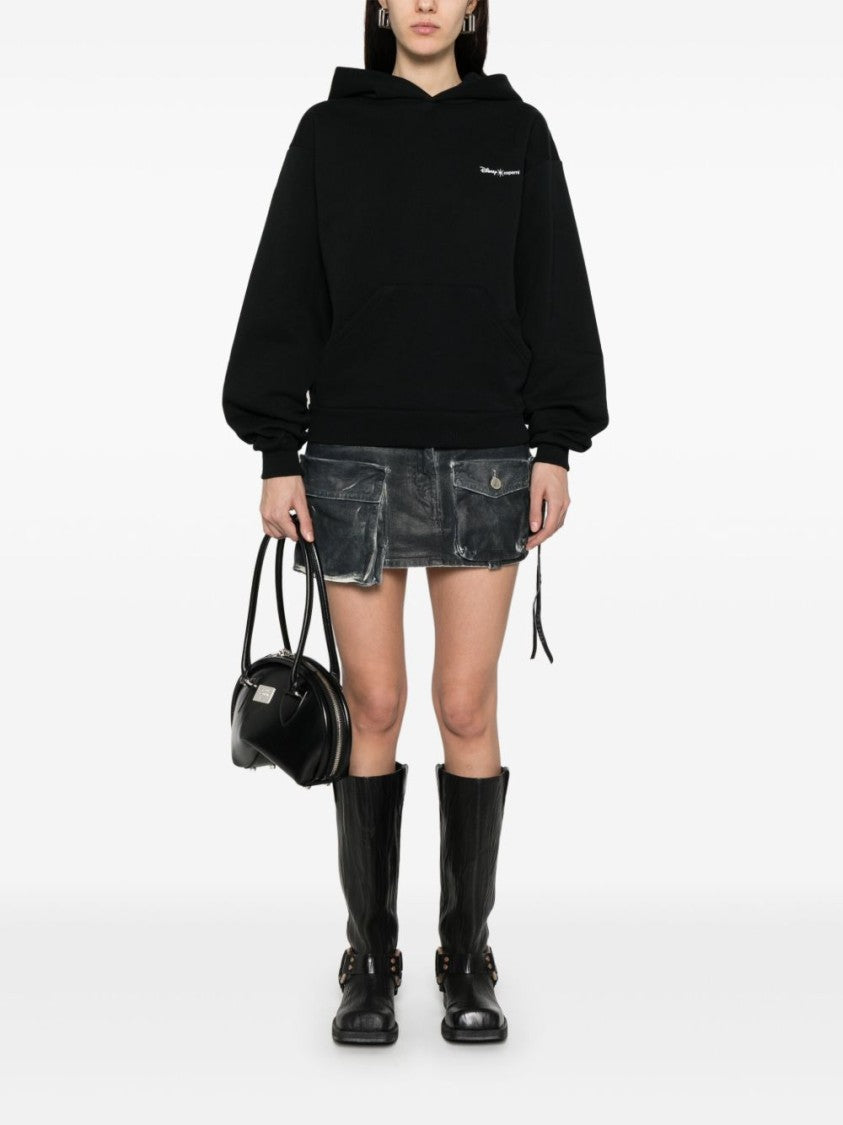Coperni Black Pouch Pocket Ribbed Logo Sweatshirt