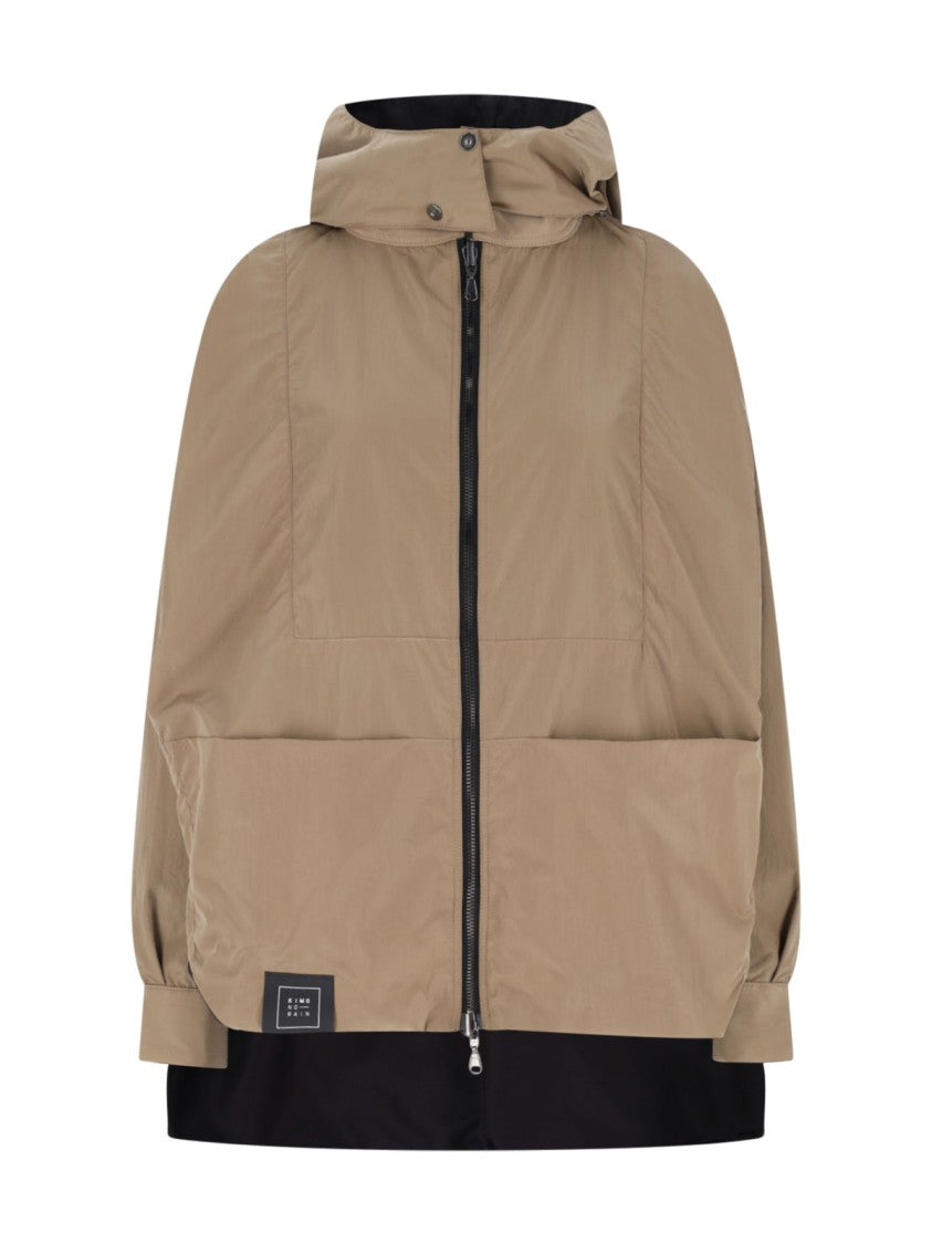 Kimono Rain Reversible Raincoat – Beige/Black