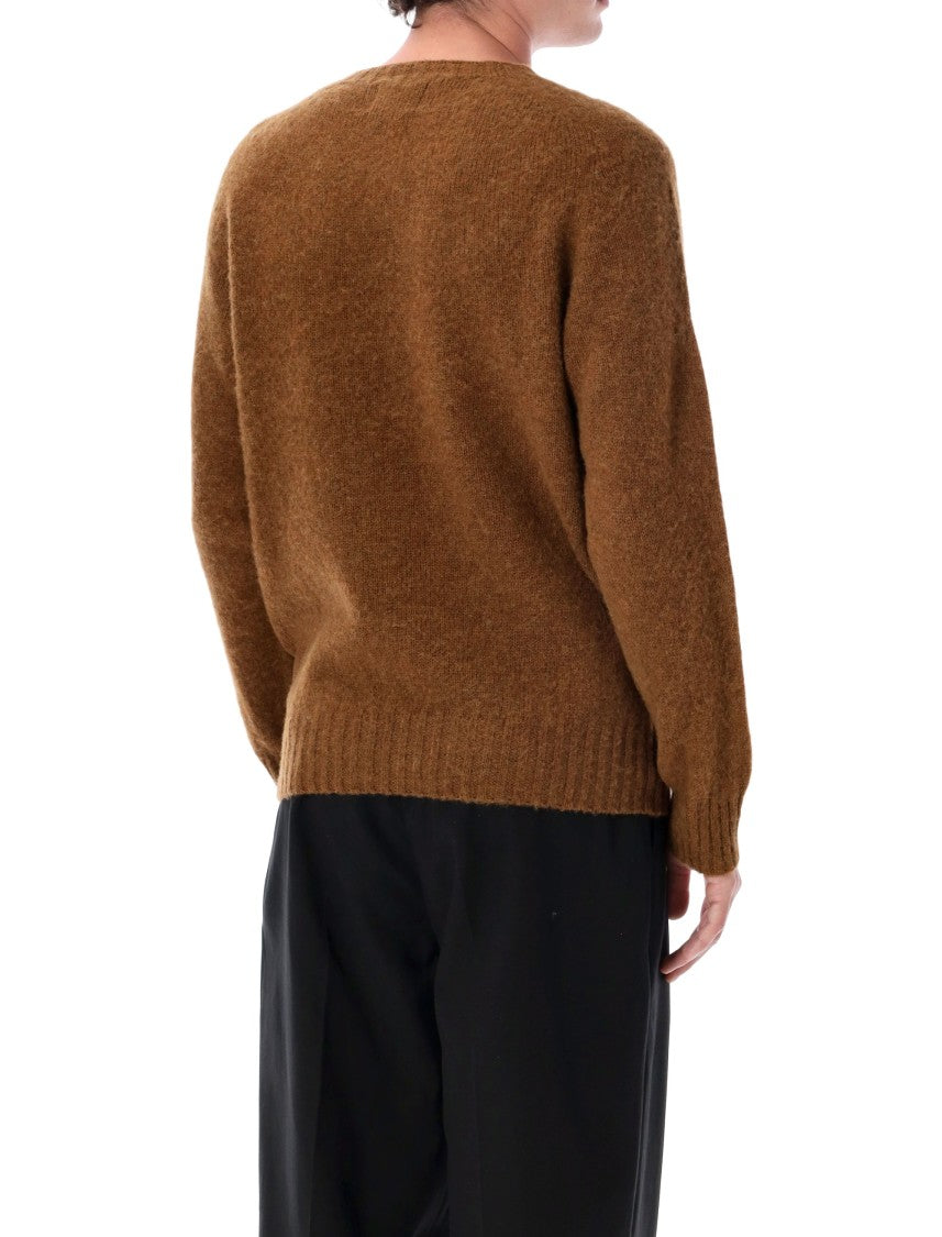 Howlin Textured Crewneck Shetland Wool Sweater