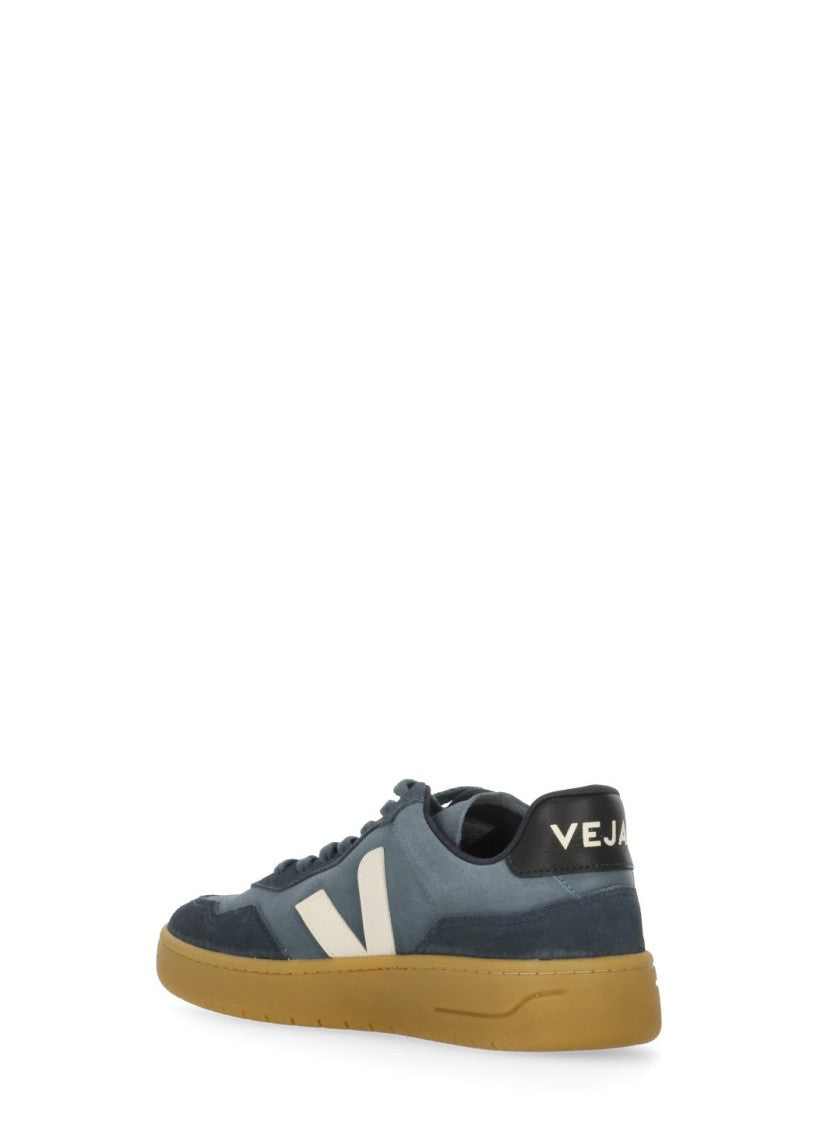 Veja Blue V-90 Breathable Suede Sneakers