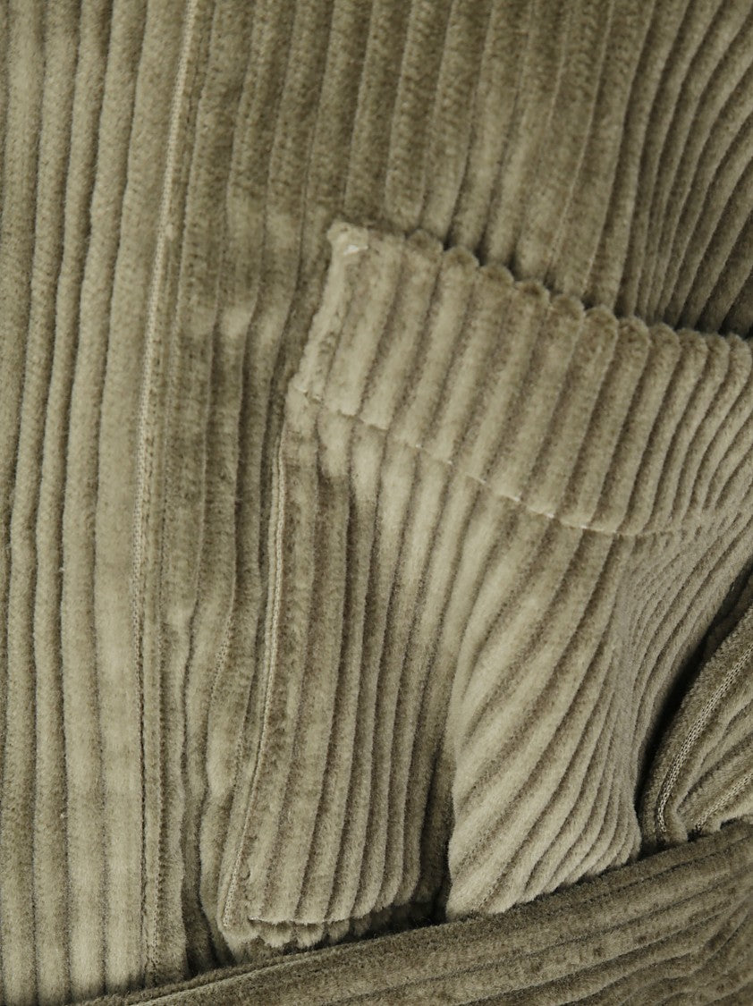 Jejia Short Ribbed Jacket With Versatile Fabric Panel