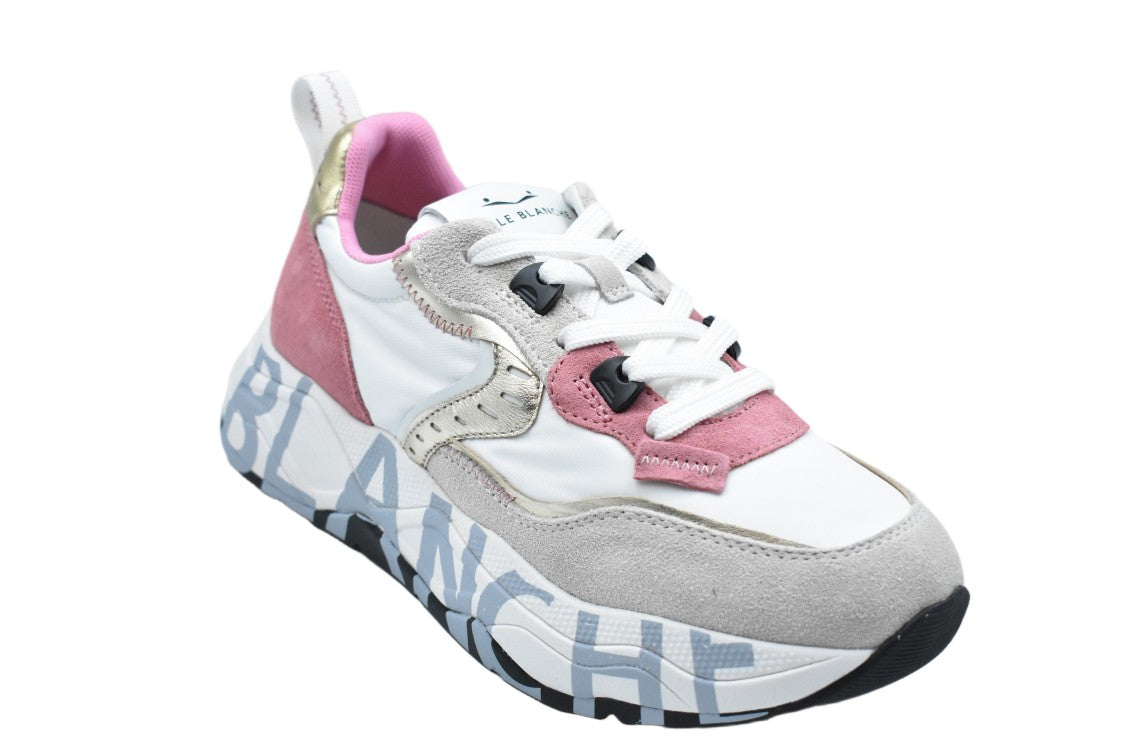 Voile Blanche Raspberry Technical Fabric Suede Double-Height Sneakers