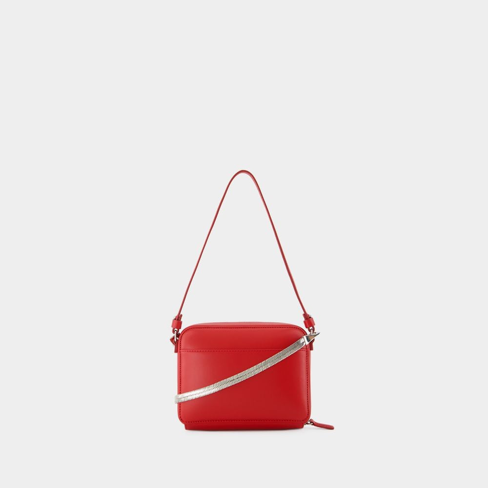 Courrèges Cloud Chained Purse - Leather - Red