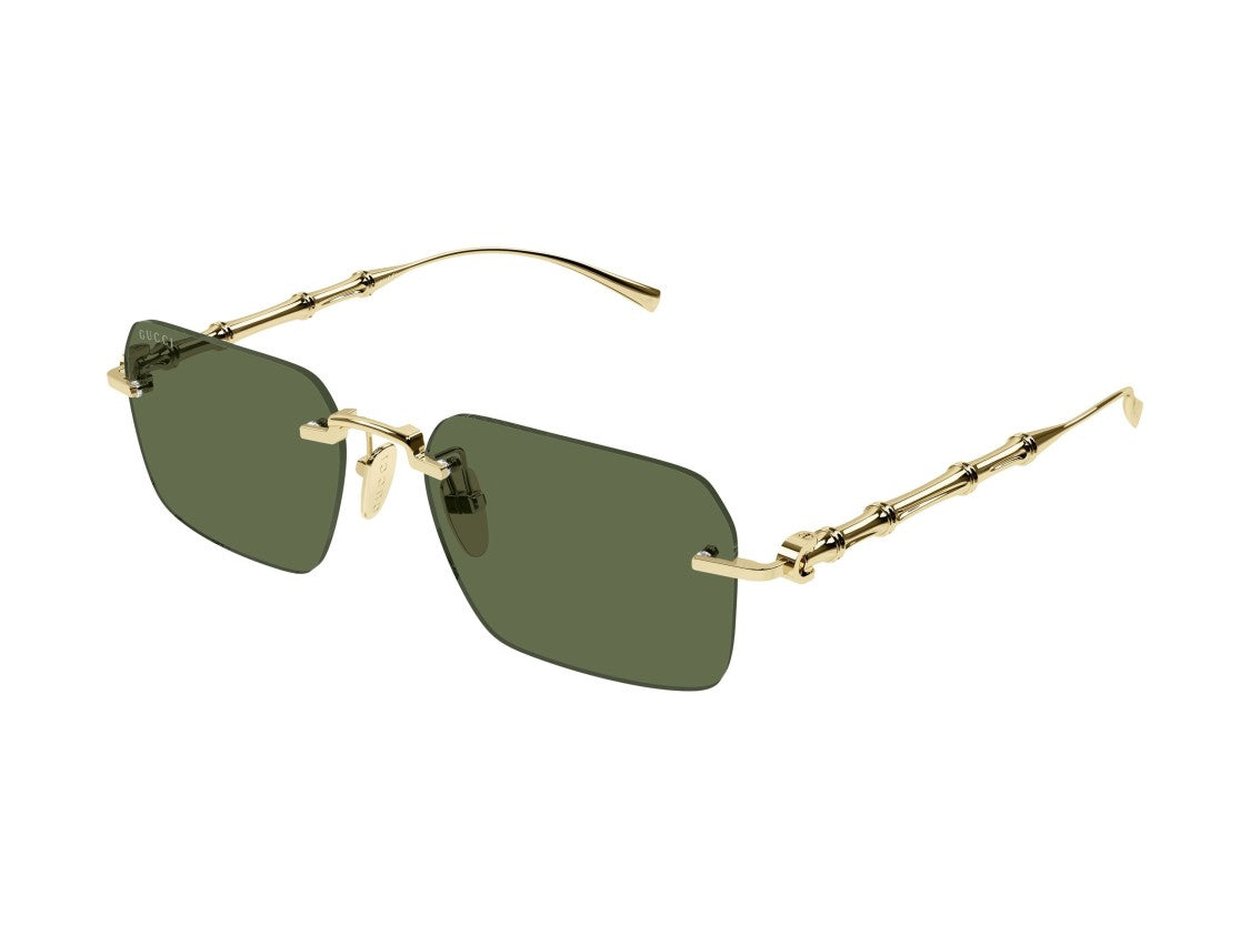 Gucci Gold Gg2154s Bamboo Rimless Sunglasses