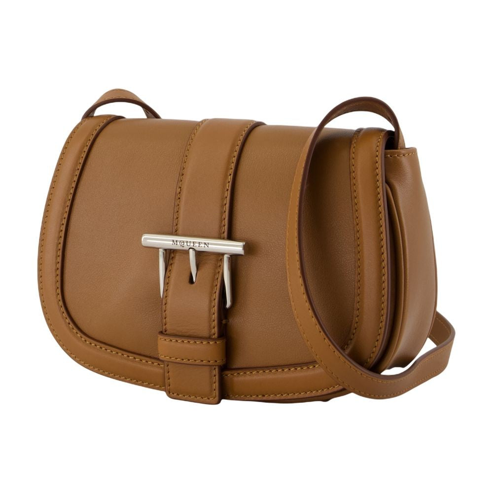 Alexander Mcqueen T-Bar Satchel Mini Purse - Leather - Brown