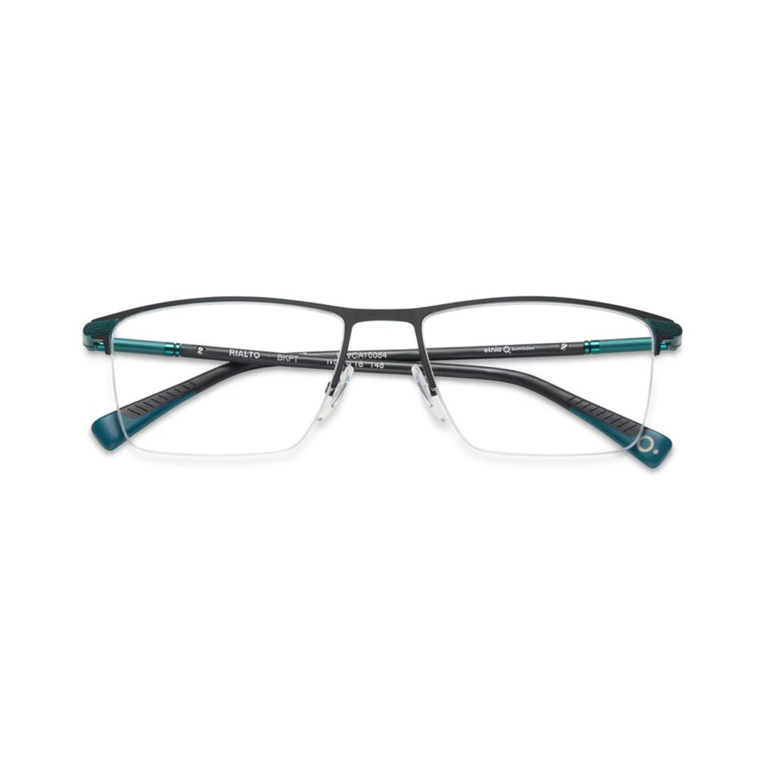 Etnia Barcelona Rialto Semi-Rimless Dark Teal Eyeglasses With Adjustable Nose Pads