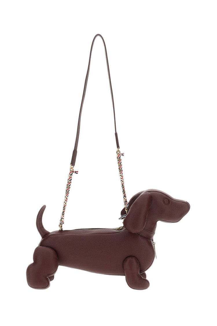 Thom Browne Bordeaux Hector Pebbled Leather Bag