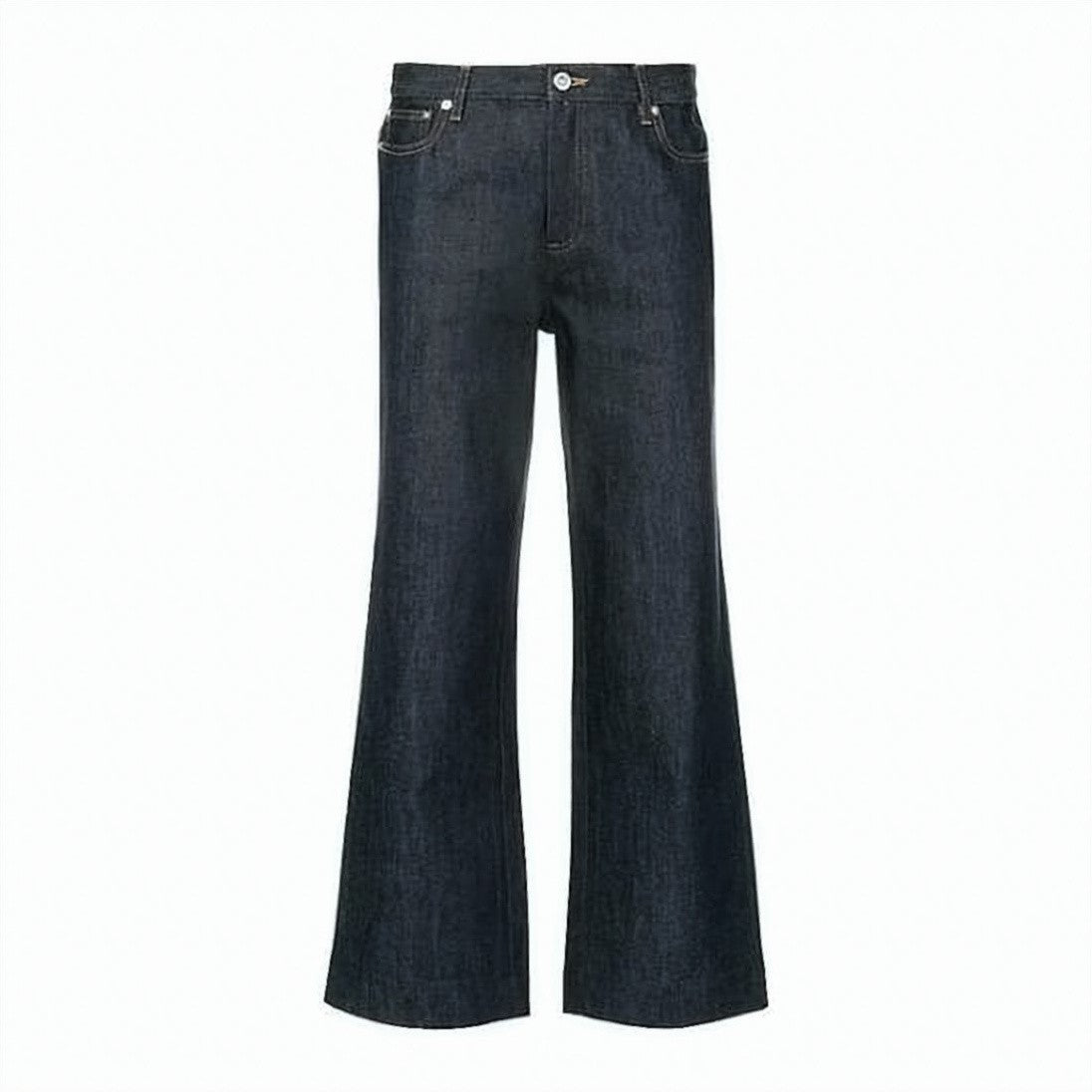 A.P.C. High-Waisted Wide-Leg Denim Pants With Classic Five-Pocket Styling