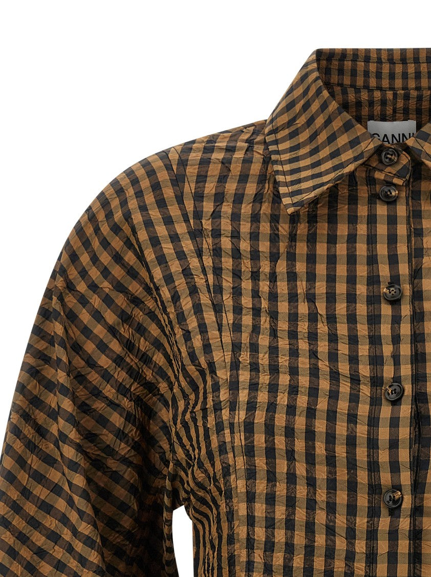 Ganni 'Crinckled Taffetà' Blouse