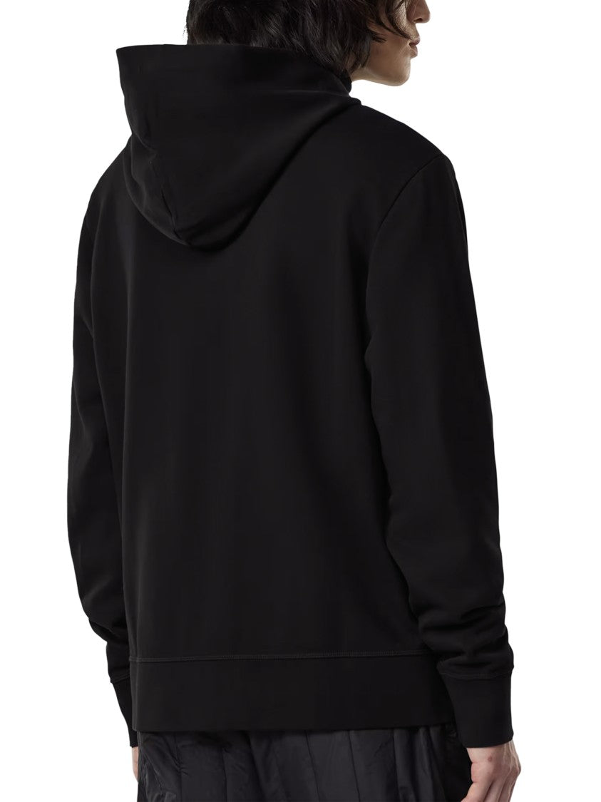 Canada Goose High Collar Black Full-Zip Hoodie With Kangaroo Pocket