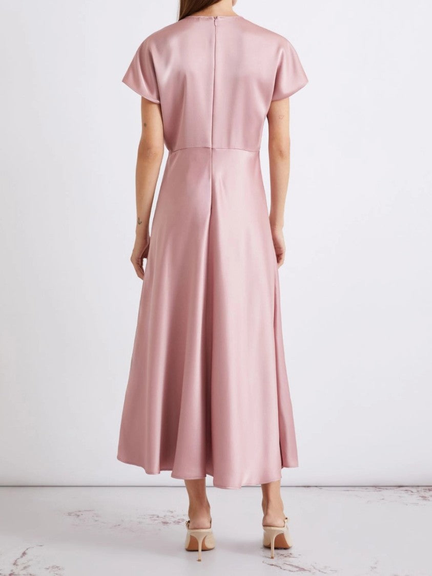 Marella Midi Dress With V-Neckline And Flutter Sleeves
