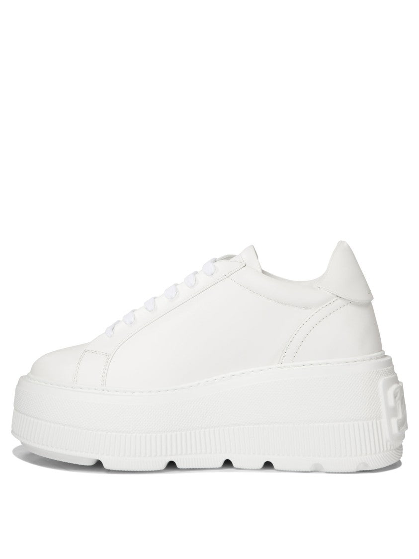 Casadei Minimalist Platform Sneakers With Smooth Leather Upper