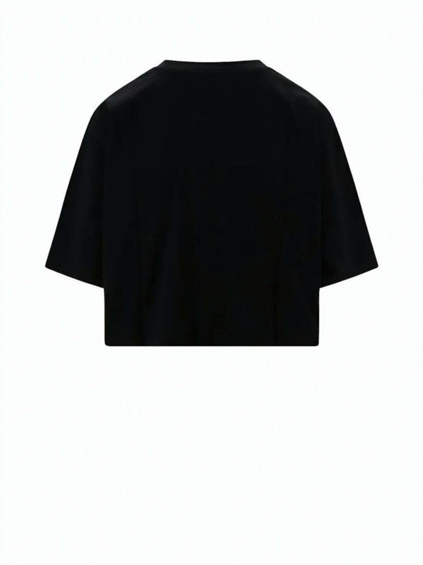 Balmain Cropped T-Shirt With Bold Logo