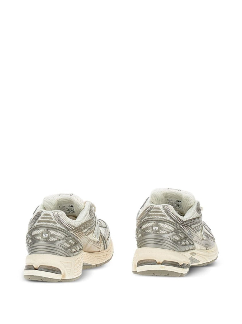 New Balance White Mesh U1906 Sneakers With Silver Accents