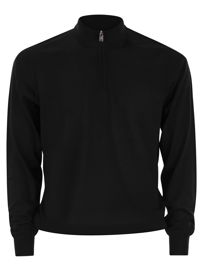 Fedeli Favonio - Superfine Wool Half-Zip Sweater