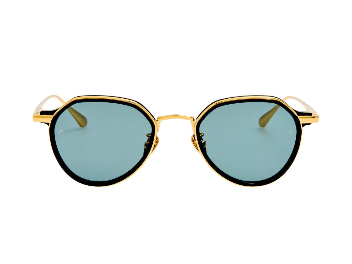 Linda Farrow Blue Lfl1638 Acetate Geometric Sunglasses