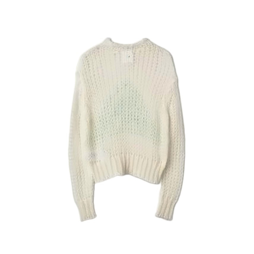 Oamc Loosely Knit Sweater With Triangular Pattern