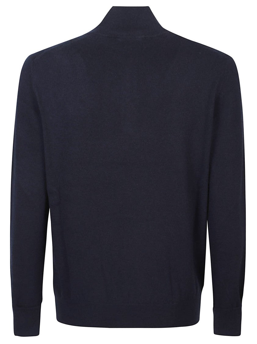 Ballantyne Plain Half Zip Cashmere Sweater