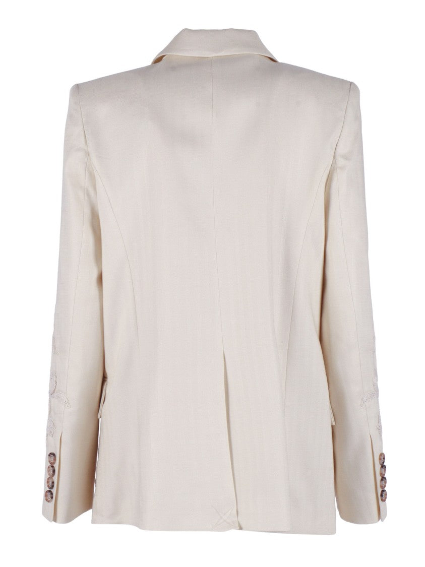 Ermanno Scervino Double Breasted Embroidered Blazer
