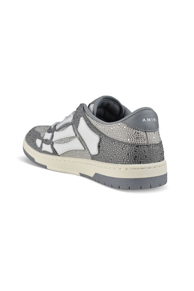 Amiri Crystal-Embellished Low-Top Sneakers With Skeleton Inserts
