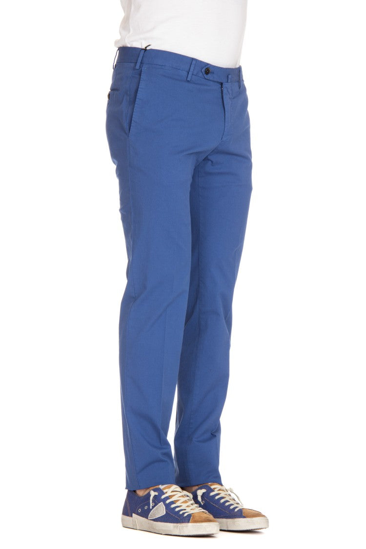 Pt Torino Super Slim Cotton Gabardine Trousers