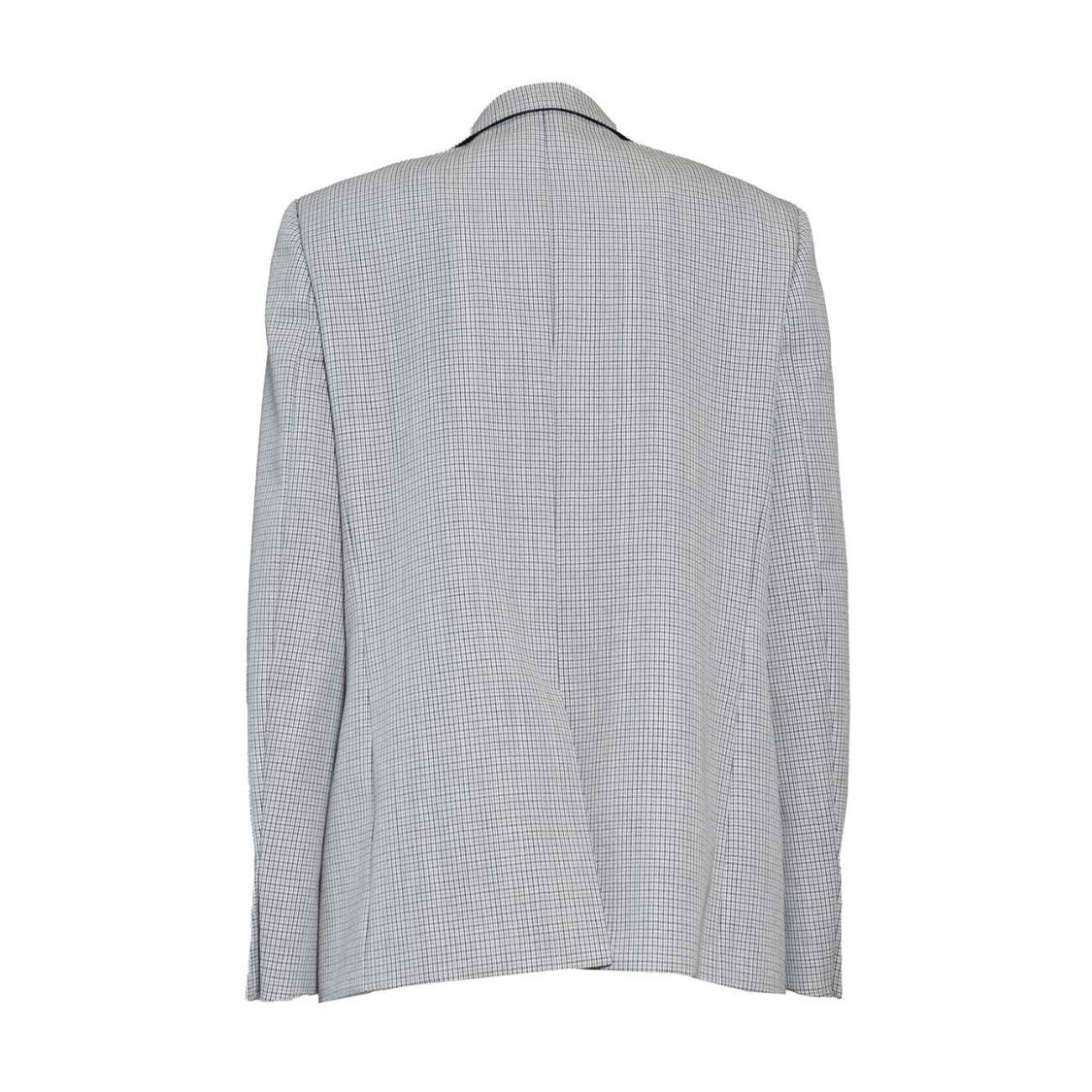 Jil Sander Grey Virgin Wool Plaid Tailored Jacket