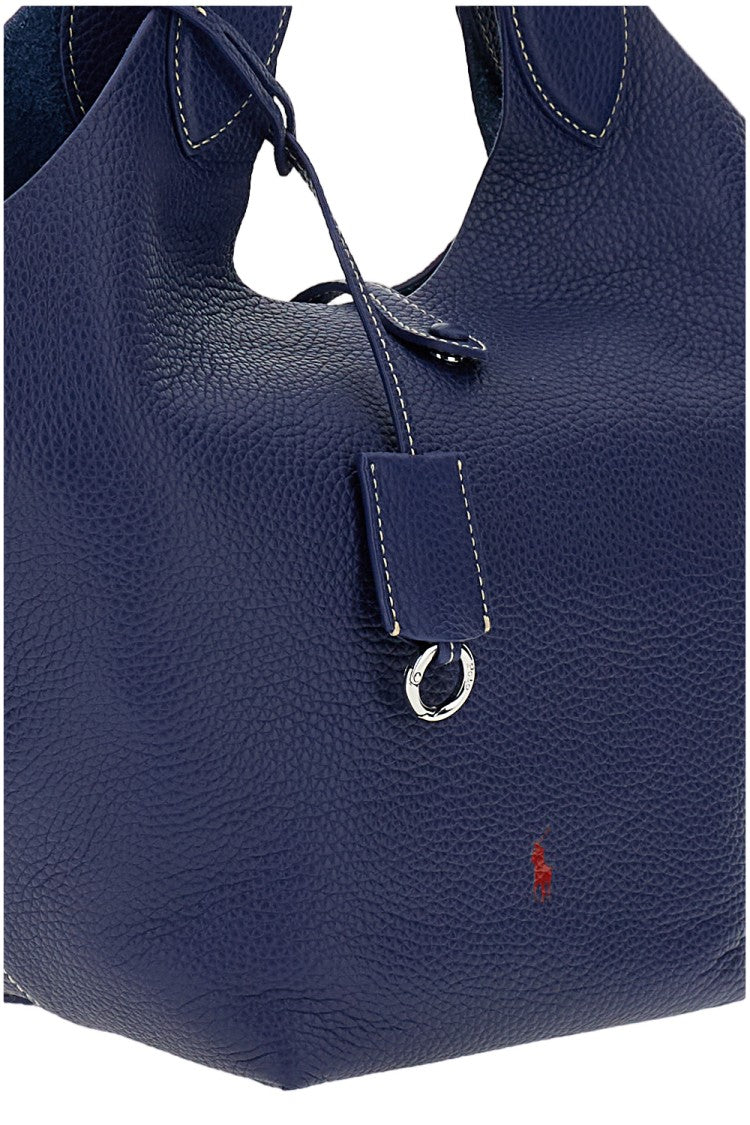 Polo Ralph Lauren Medium Tote With Pebbled Texture