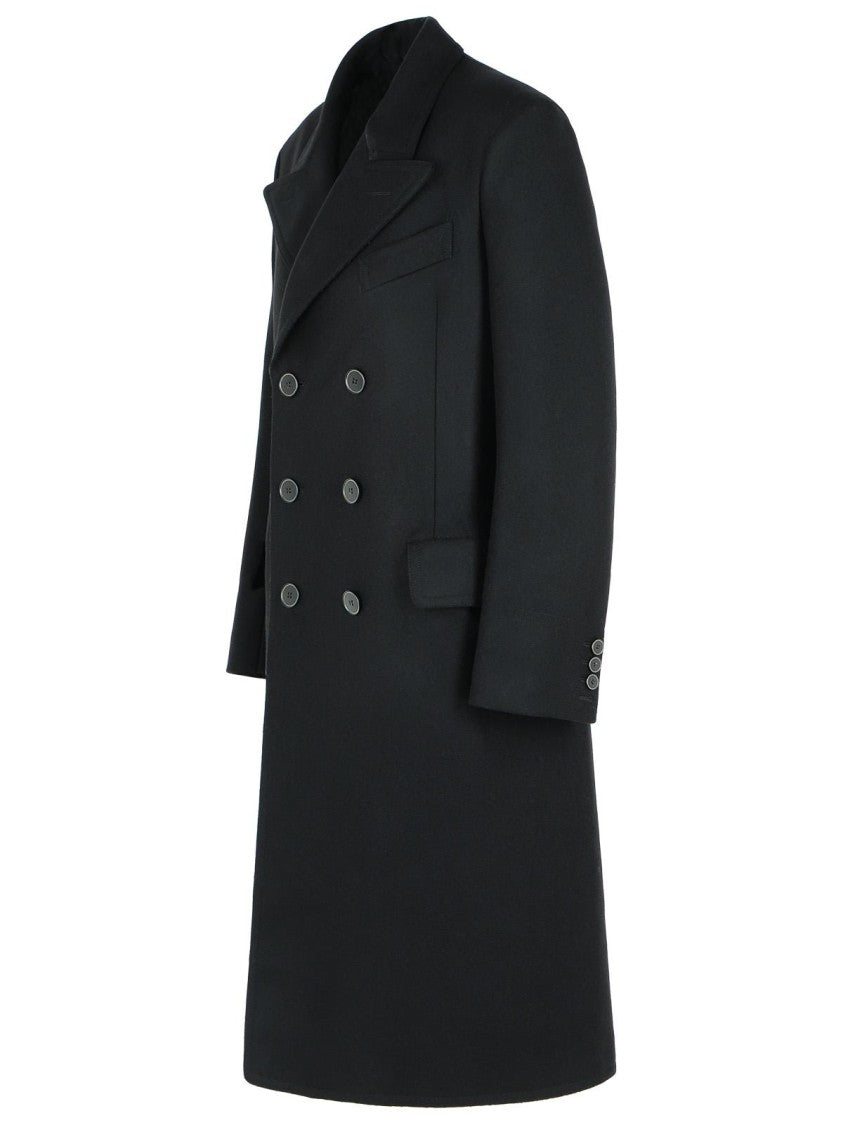 Maison Margiela Black Virgin Wool Coat