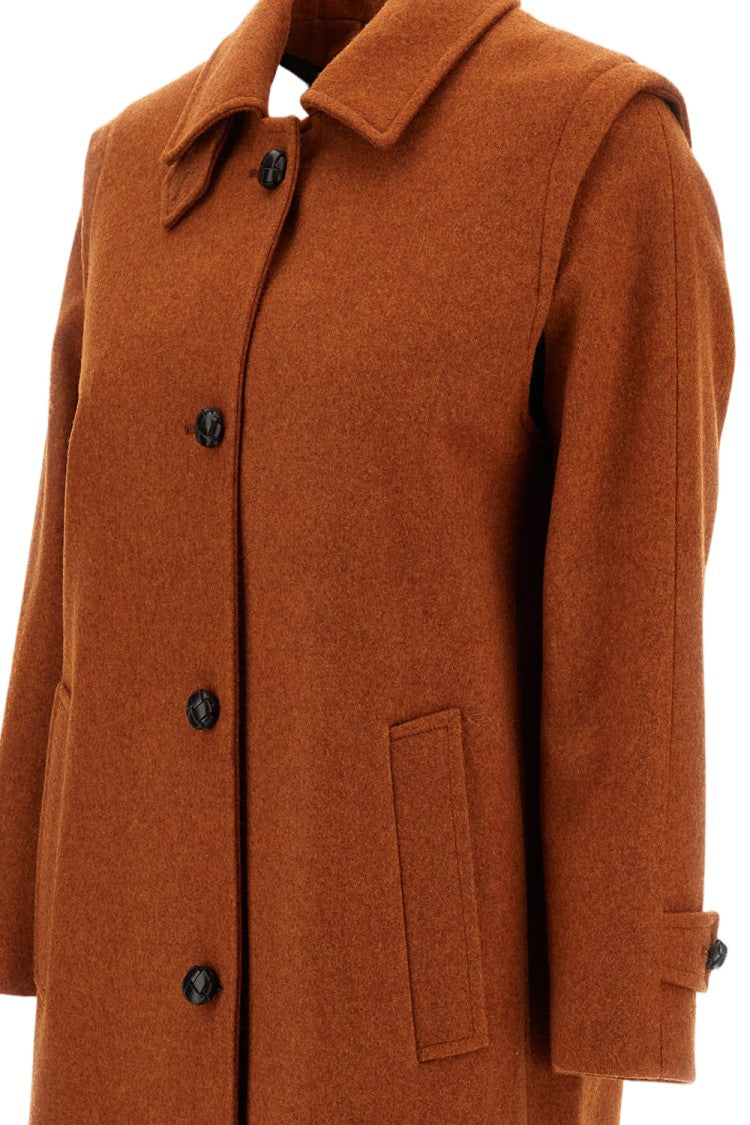 Schneiders Orange Lena Felted Wool Long Coat