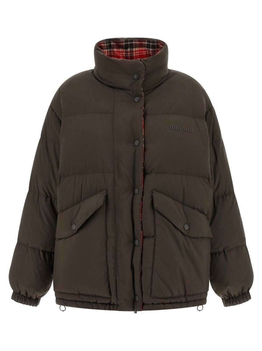 Miu Miu Reversible Front Logo Down Jacket