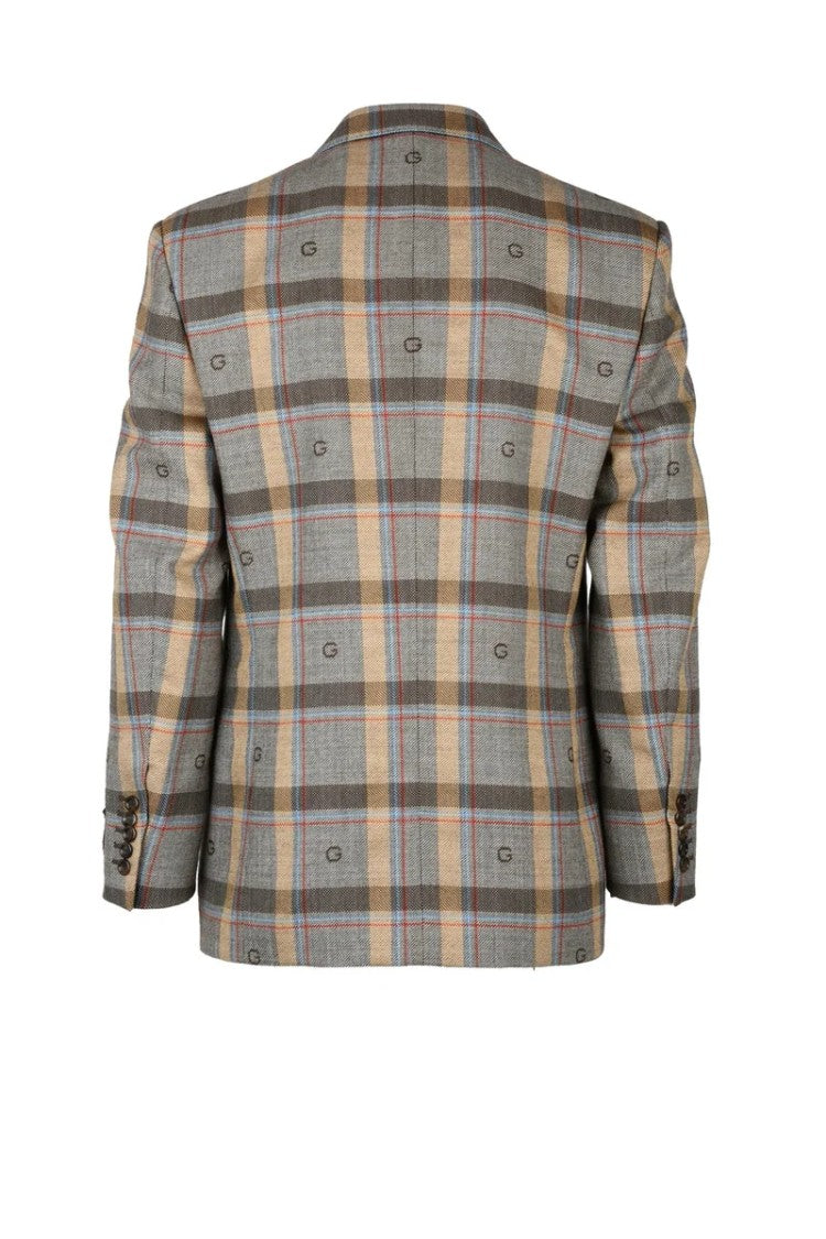 Gucci Double-Breasted Wool Jacket - Brown