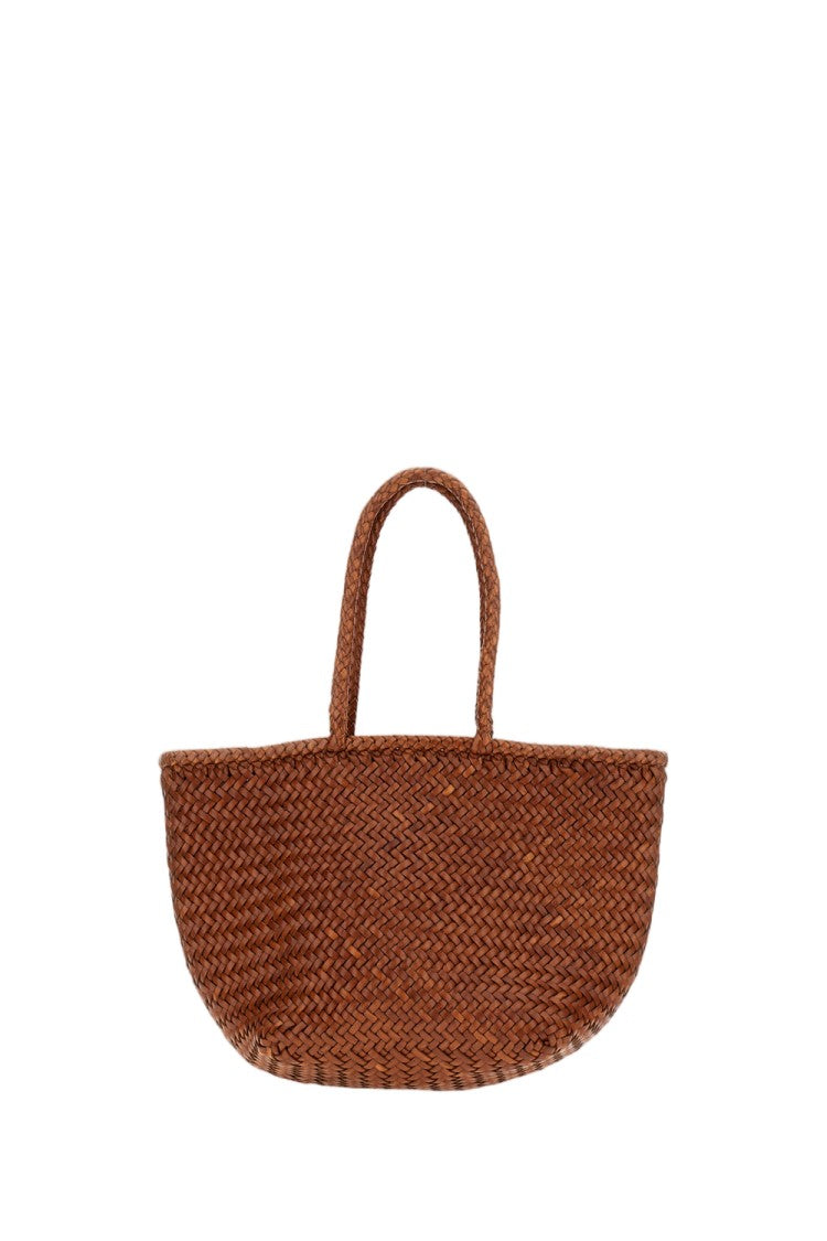 Dragon Diffusion Light Brown Grace Basket Leather Bag