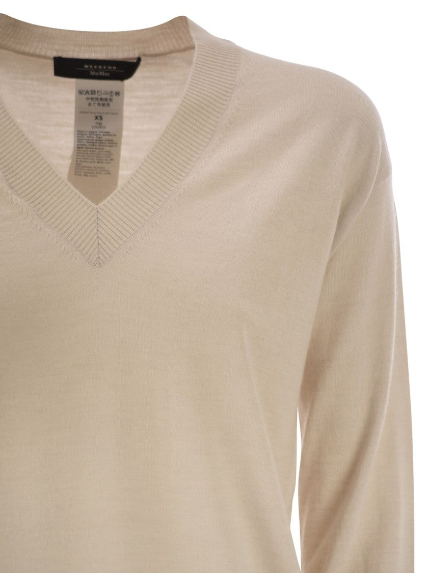 Max Mara Fiocchi - V-Neck Jumper In Wool And Cashmere